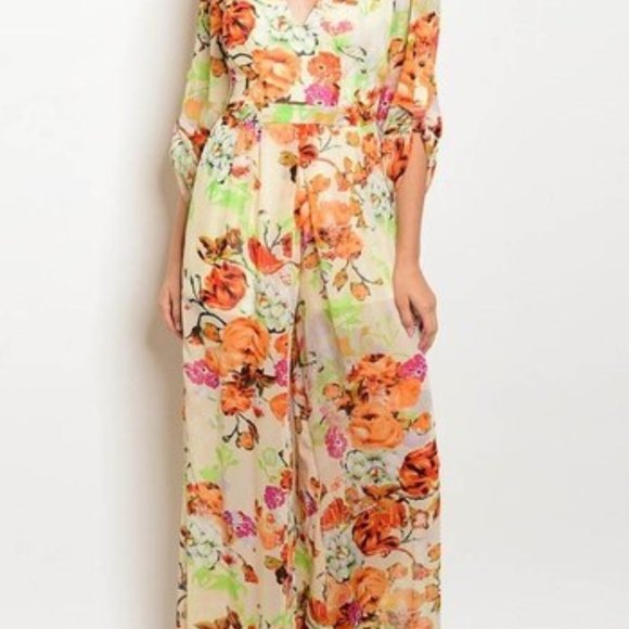 Xtaren Pants - Xtaren floral full length jumpsuit Size L